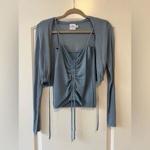 Princess Polly Blue Tank + Cardigan Set
(Alpine Top)